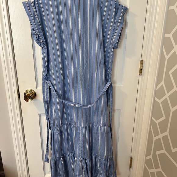 NWOT Tommy Hilfiger Blue Ruffled Polo Collar Sundress - Picture 2 of 6